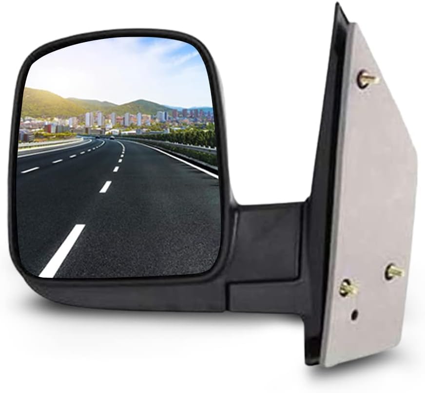 Manual Operated Side Door Mirror Textured Black Driver Left Side For Chevrolet Express & For GMC Savana 1500 2500 3500 2003 2004 2005 2006 2007 - GM1320284