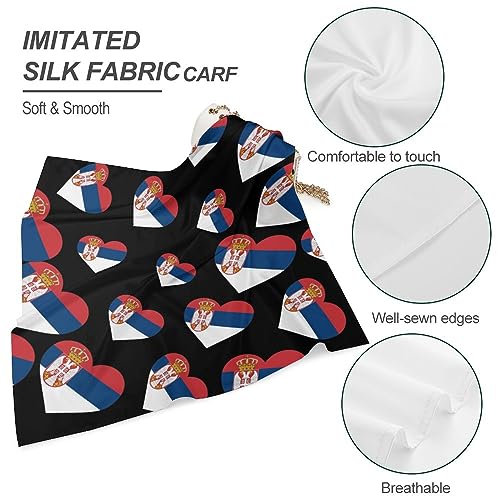 Serbia Serbian Country Flag Unisex Bandanas Print Hair Kerchief Hair Scarves Headscarf Scarf Headband Handkerchiefs4