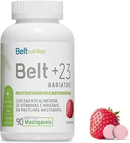 Belt +23 Bariatric MASTIGÁVEL Morango Multivitamínico e Multimineral