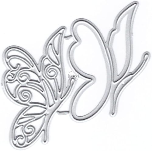 DzIxY Troqueles de corte de metal de mariposa de flores huecas para hacer tarjetas, juegos de troqueles de papel de gofrado, plantillas de álbumes