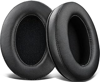 SOULWIT PU Leather Earpads Cushions Replacement for Audio-Technica ATH M50X/M40X, HyperX Cloud/Flight/Alpha, Ear Pads for SteelSeries Arctis 3/5/7/9X/Pro, Turtle Beach Stealth 420X/600, Sony MDR 7506
