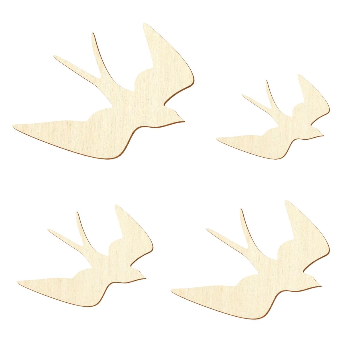 Fliegende Holz Schwalbe - Deko Basteln 3-50cm, Größe:20cm, Pack mit:10 Stück
