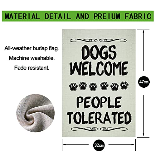 Chengxun HYQ0905 Luky Dogs Welcome People Tolerated Garden Flag thumb #1