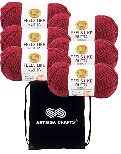 Image of Lion Brand Yarn Feels Like Butta 215-138 Cranberry