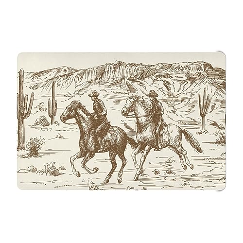 Image of Baby Crib Sheet American Wild West Desert Crib Mattress for Boys and Girls Cowboys Playard Sheet Soft Breathable Fitted Baby Mattress Cover 52x28in