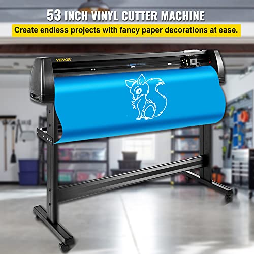 Mophorn Vinyl Cutter Machine 53 Inch Vinyl Cutter 1350Mm Plotter Cutter Lcd Display Vinyl Plotter Cutter Machine Signmaster Software Sign Making Machine With Stand Pc Only #TOP1