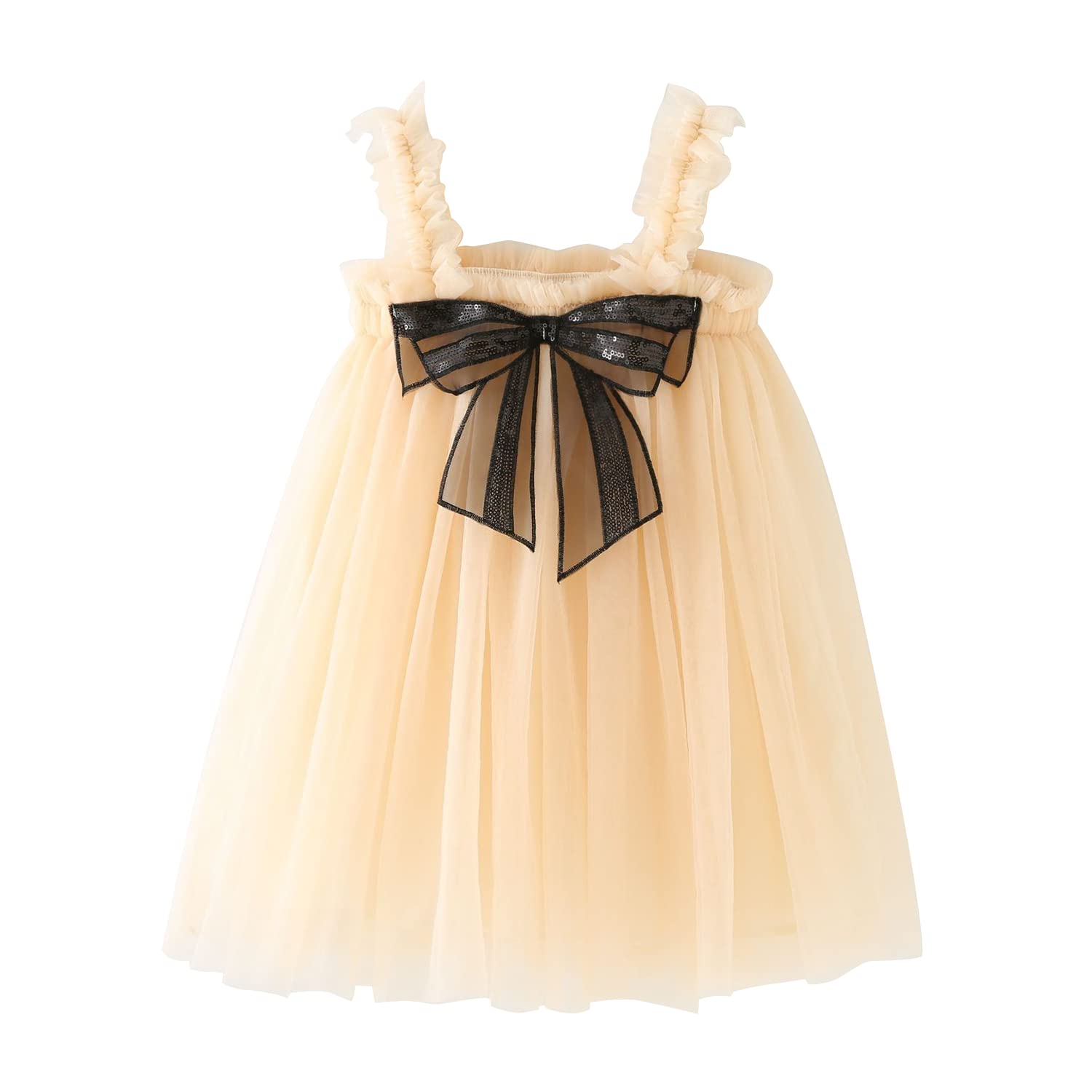 Miipat Vestidos para Bebés Niña Mariposa Tul Sin Mangas Un Niña Pequeña de Princesa Vestido Fiesta de Cumpleaños Boda Flores Niña Vestido