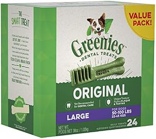 GREENIES Original Large Dog Natural Dental Treats (50 -100 lb. dogs)