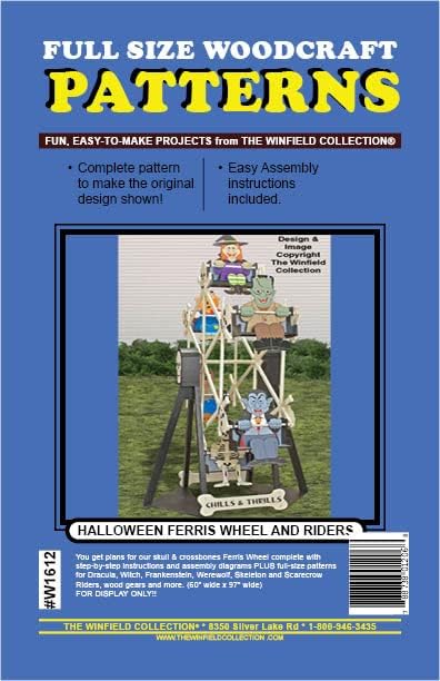 Halloween Ferris Wheel and Riders Woodworking Project Plan