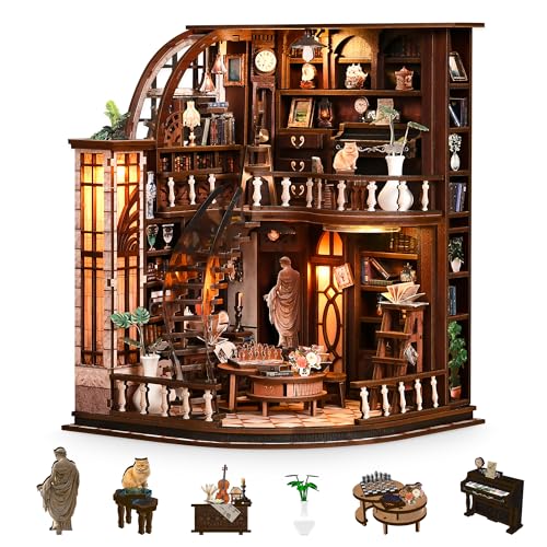 📚【Dimensioni compatte, impatto visivo enorme】21x16x16 cm: questo diorama vintage si adatta a qualsiasi spazio, ma non passa inosservato. Perfetto come decorazioni libreria o centrotavola. Regala carattere alla tua casa con un Book nook che racconta la tua passione per le miniature fai da te.