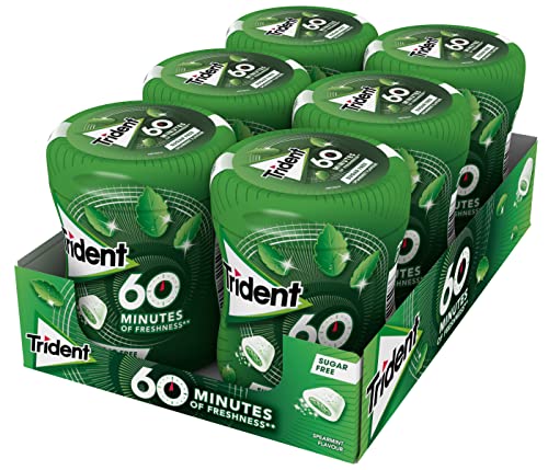 Trident Hierbabuena- Chicles sin Azúcar con Sabor a Hierbabuena- 6 Botes de 72 g Cover