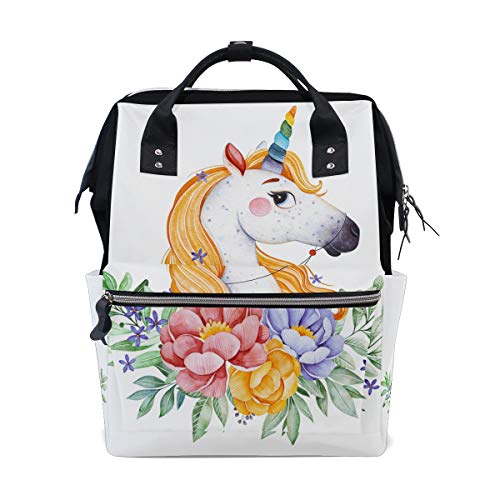 Mochila con diseño de unicornio para mujer