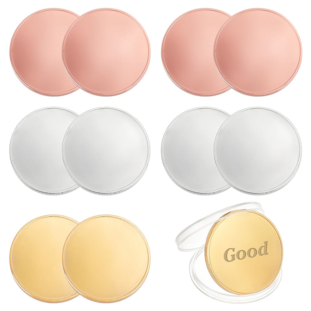 Amazon | PH PandaHall ブランクコイン 12枚、三色40/45mm コインカプセル メタルシール DIY誕生日ギフト 金属製  トラベル クラフトコレクション ジュエリー作成 丸型コインホルダー 箱 収集 硬貨 収納ゴールド/プラチナ/コッパーカラー 通販