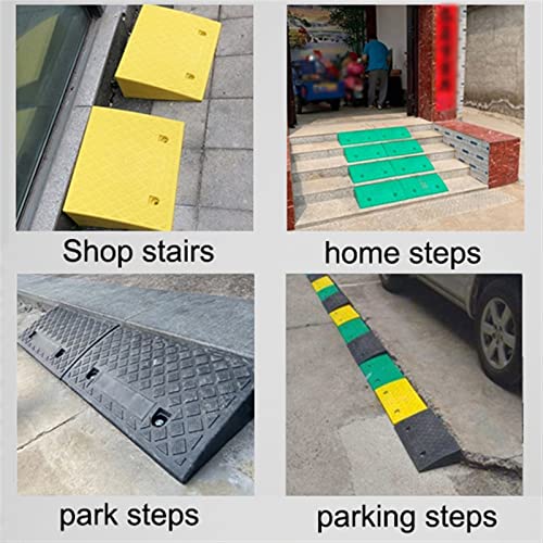 Rampas de umbral, rampas para bordillos de estacionamiento, para autocaravanas, camiones, cobertizos, mascotas y sillas de ruedas (Color: Verde, Tamaño: 50 x 27 x 10 cm) miniatura 2