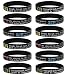 Finrezio 12PCS Religious Silicone Wristbands Bracelets Popular Bible Verses Bracelets for Men Women Christian Religious Jewelry Gifts