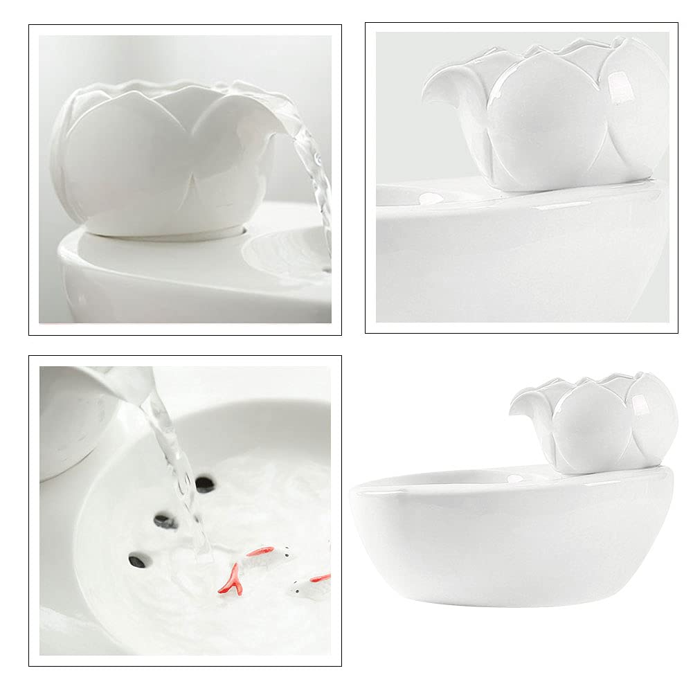 Distributeur d'eau pour Chat - Distributeur d'eau Automatique de Circulation pour Animaux de Compagnie - Fontaine à Eau Verticale Lotus