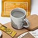 Smilatte 12 oz Stackable Coffee Mugs for Office, M101 Novelty Marble Ceramic Cup for Boy Girl lover Women Men, Set of 4, Gray
