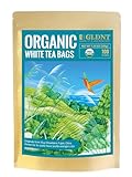 GLDNT Organic White Tea Bags, Natural Premium Organic White Tea, Mellow & Delicate Taste, Caffeinated, 100 Count