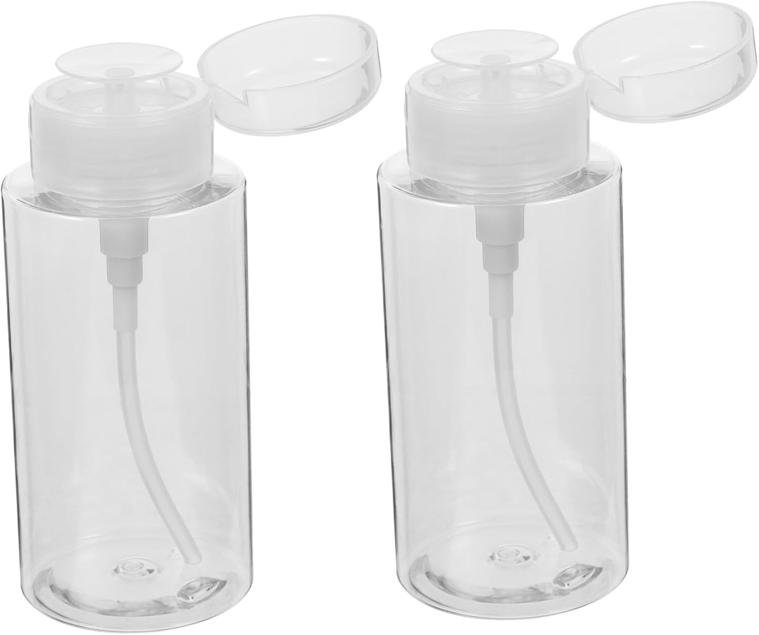 Hohopeti 2 Stuks Nail Polish Remover Pompflessen Lekvrije Petg voor Make-up Remover Lichtgewicht Duurzaam voor Dagelijks Gebruik