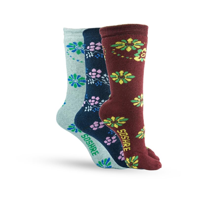 soshre Women's Warm Wool Thick Thumb Socks Women Girl Mid-Calf Length || Thumb Woolen Socks || Winter Warm Soft Socks With Thumb (Pack of 3)-picture-39
