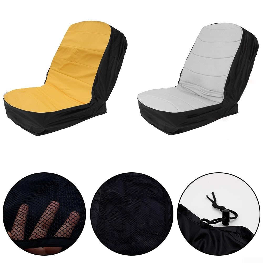 Fodera per sedile per trattore, impermeabile con imbottitura comoda, adatta per veicoli agricoli pesanti, carrelli elevatori, trattori e tosaerba (grigio)