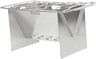 OFFSCH 1 pç Grelha Dobrável Pequena Grelha a Carvão Pequeno Fogão de Campismo Queimador Portátil com Pernas Grelha de Aço Inoxidável Churrasqueira Dobrável Churrasqueira Dispositivo de Cozinha Ferramenta para Churrasco