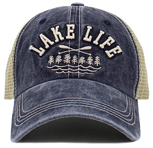 Image of KBETHOS Men's Women's Explore The Outdoors Mountains Scenery Unisex Trucker Baseball Cap