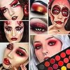 Red-Eyeshadow-Palette-Highly-Pigmented-AFFLANO-Long-Lasting-True-Red-Eye-Shadow-Halloween-Makeup-Pallet-18-ColorWaterproof-Matte-Shimmer-Brown-Black-Yellow-Sunset-Warm-Fall-Eye-Shades-Cruelty-Free Afflano Red Eyeshadow Palette Highly Pigmented, Long Lasting True Red Eye Shadow Christmas Clown SFX Halloween Makeup Pallet, Brown Black Yellow Sunset Warm Fall Eye Shades, Cruelty Free