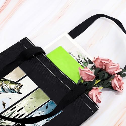 VAMSII Fishing Gifts for Men Fisherman Tote Bag Fishing Lover Gift Hunting Fishing Camping Bag Anglers Gifts2