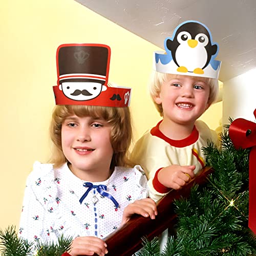 Skylety SKYLETY-CHRISTMAS-3574 40 Pieces Christmas Paper Crown Party Hats thumb #6