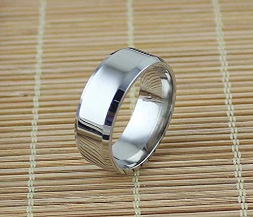 Image of El Regalo Solid Stainless Steel 6mm Plain Classic Band Ring Comfort-Fit for Men Women- Anti Tarnish /Waterproof Plain Dome Stacking Simple Rings Bands Thumb Finger Ring (Silver Flat, 19)