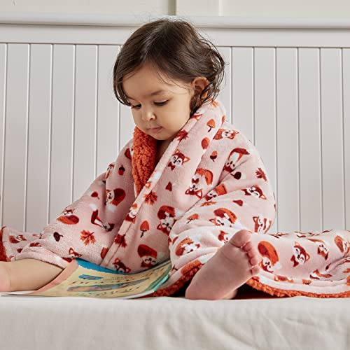 Daysu DAYSU01 Plush Flannel Sherpa Baby Blanket For Girls Boys, Portable Reversible Soft Micro Fleece Baby Crib Throw Blanket thumb #4