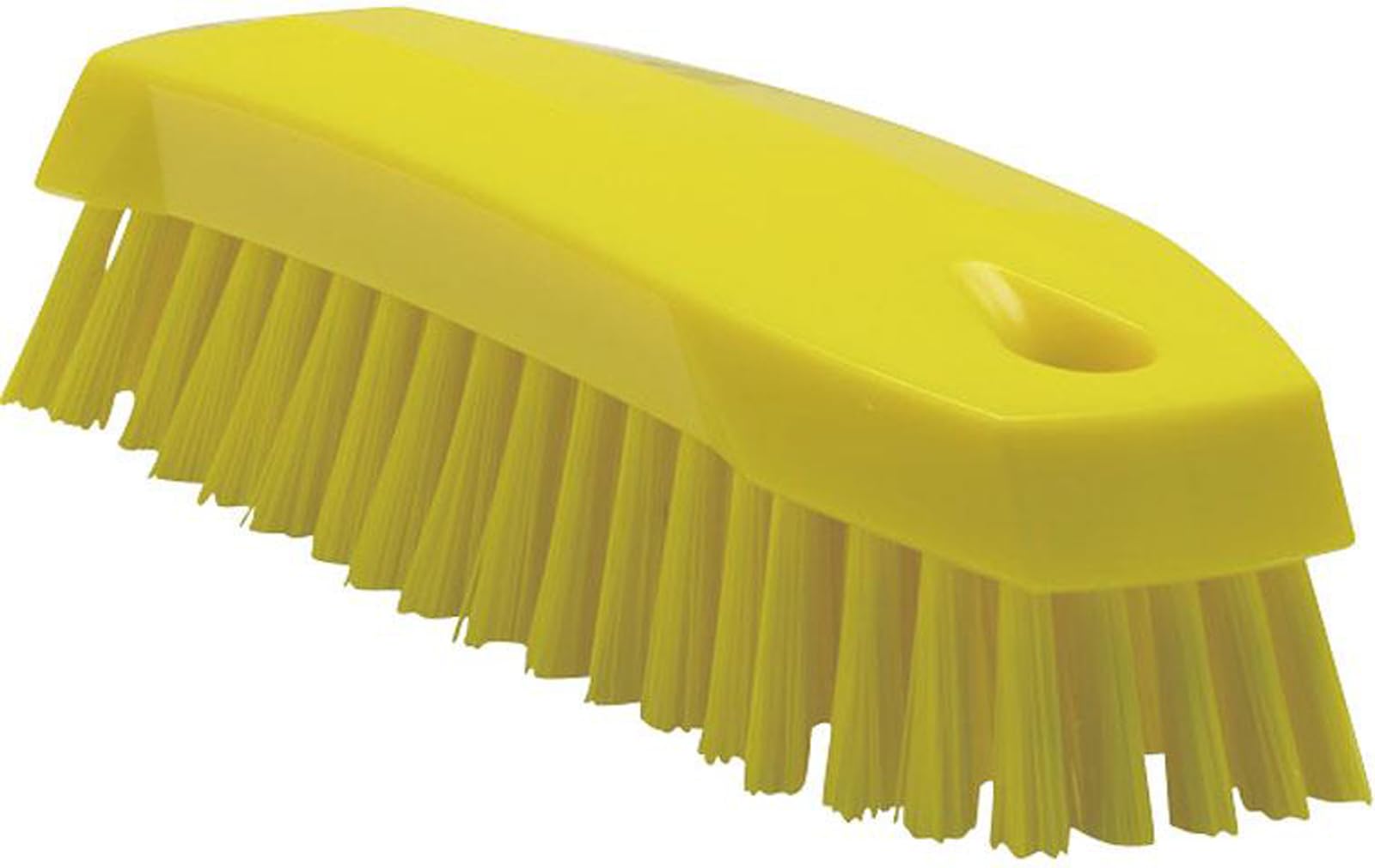 Vikan 35876 Hand-Held Scrub Brush, Polypropylene, Polyester Bristle, 7", Yellow