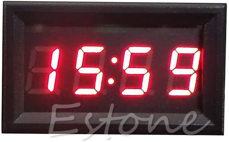 JOYKK Pantalla del Reloj Digital del Tablero de Accesorios de la Motocicleta para el automóvil 12V / 24V - Rojo