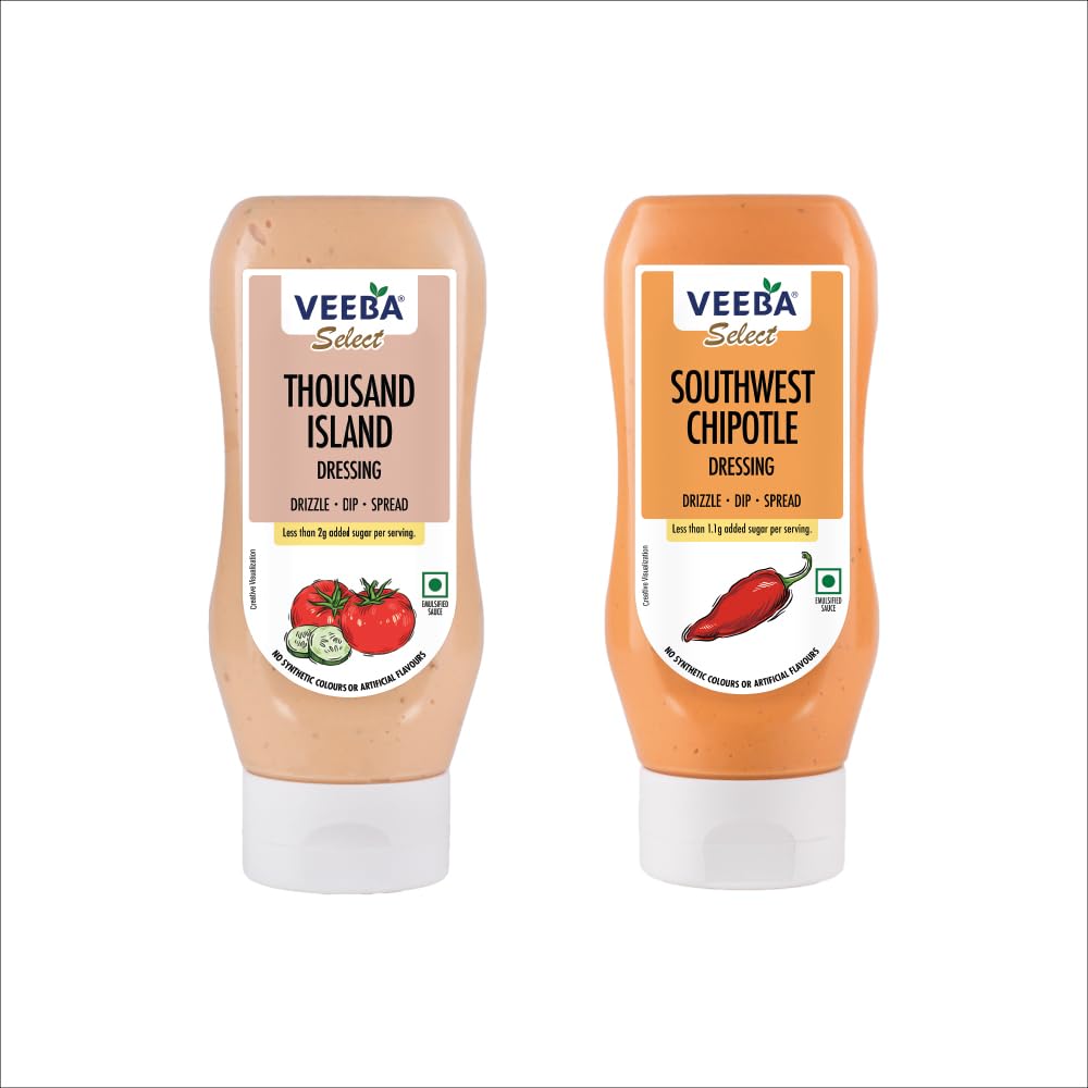 See full amazon price history chart for Veeba Salad dressings Combo - Chipotle Southwest, 300g and Thousand Island Dressing, 300g - Pack of 2 Veeba Salad dressings Combo - Chipotle Southwest, 300g and Thousand Island Dressing, 300g - Pack of 2 (B08BVLH8HH) Amazon Price History, Amazon Price Tracker