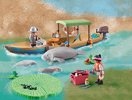 Pirogue Et Lamantins Wiltopia 71010 Playmobil La Boîte - vue 6