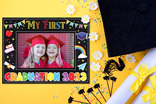 Whatsign My First Graduation Picture Frame 2023 Kindergarten Pre K Preschool Graduation Photo Frame Congratulations Kindergarten Graduation Frames Decorations Gifts For Kids Boys Girls Daughter Son #TOP4