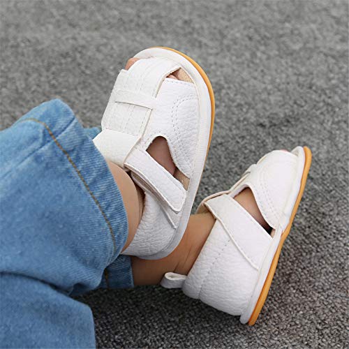 Image of RVROVIC Baby Boys Girls Sandals Premium Infant Summer Outdoor Shoes PU Lightweight Soft Anti-Slip Sole Toddler Prewalker