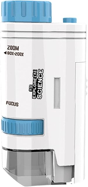 Child Microscope Handheld | Portable Microscope 200x Zoom - Microscope for Preschool Learning Science STEM Kit & Toy, Phone Holder, Scientific Microscope For Adult & Kid