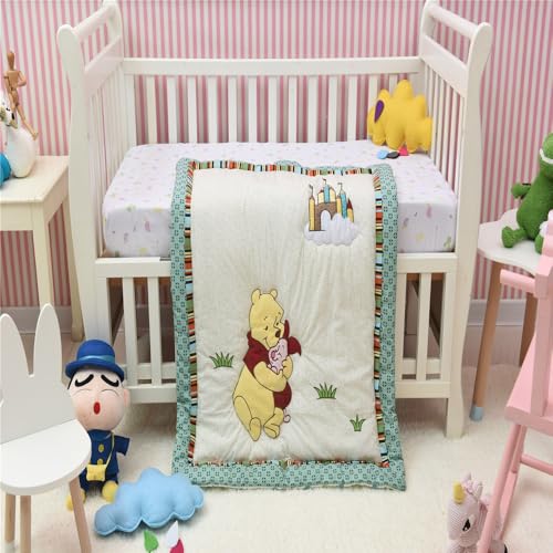 Image of CribMATE Little Bear Quilted Comforter Unisex Baby Toddler Quilted Blanket 35 '' x 42 '' (Bear)