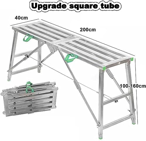 Plateforme de travail réglable et pliable pour lavage auto et travaux - 7