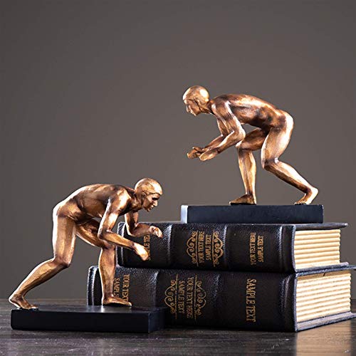 Book Ends Creative Cool Runner Bookend Desktop Decoration,Bronze Statues Gifts For Kids Student School Library Study Home Office Decorative Gifts Gift #TOP3