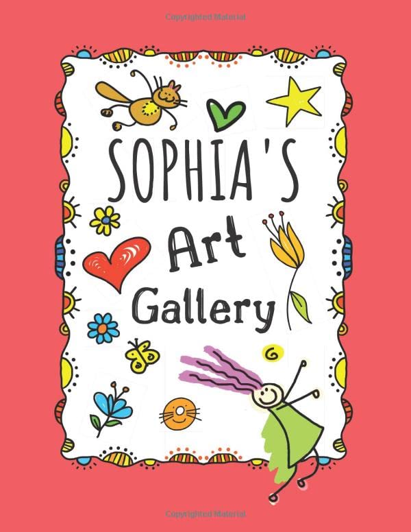 Sophia's Art Gallery: Cute Personalized Sketchbook for Girls: 100+ Large Pages for Drawing, Sketching and Doodling