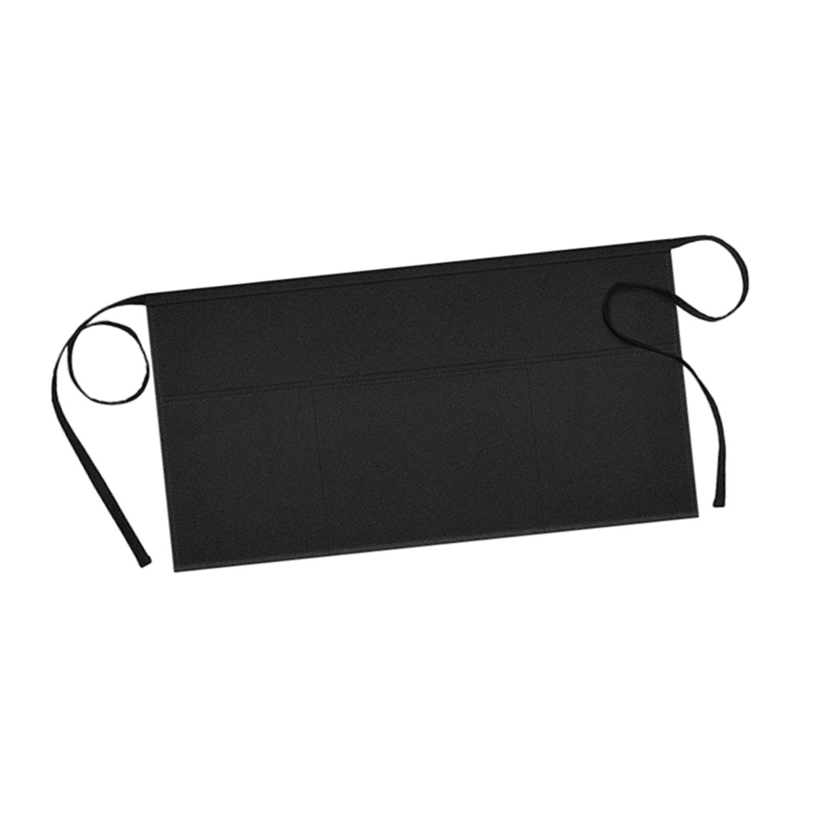 Sharplace Delantal corto profesional para salón, pintura, jardín, trabajo, cafetería, Negro
