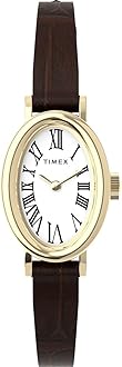 Timex Women's Analogue Quartz Watch with a Leather Strap Cavatina
