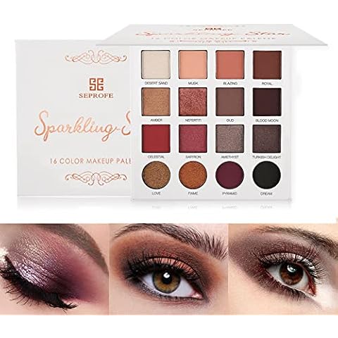 SEPROFE Eye Shadow Makeup Up Palette Matte Shimmer Smoky Eye Makeup Cover