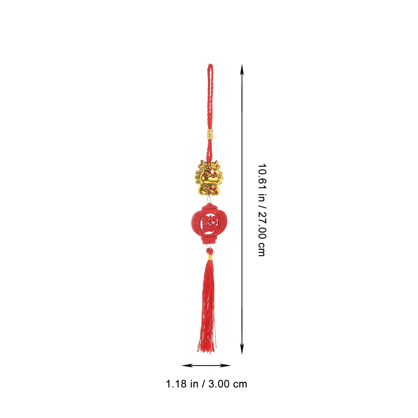 Didiseaon Decor 5PCS New Year Lucky Charms 2024 New Year with Red Charms Tassel Good Luck Hanging ations Gold Gold Decor