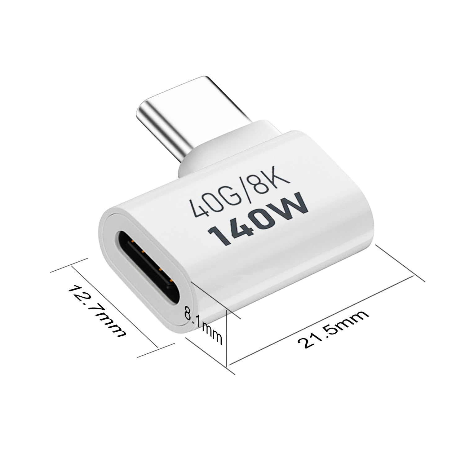 Snapklik.com : AreMe 2 Pack USB C Male To Female Adapter, 90 Degree ...