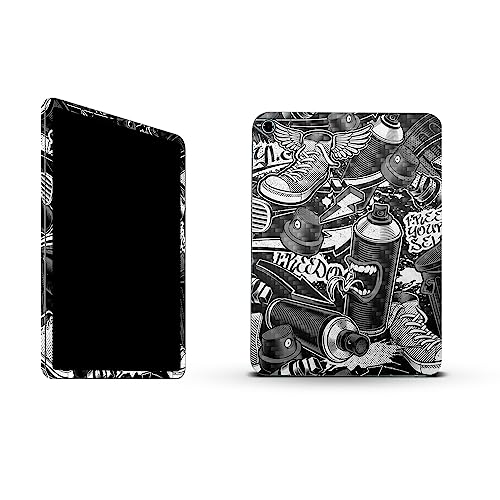Image of MightySkins Carbon Fiber Skin Compatible with Apple iPad 10.9 inch 10th Gen (2022) Full Wrap Kit - Mono Hip Hop | Protective, Durable Textured Carbon Fiber Finish | Easy to Apply | Made in The USA
