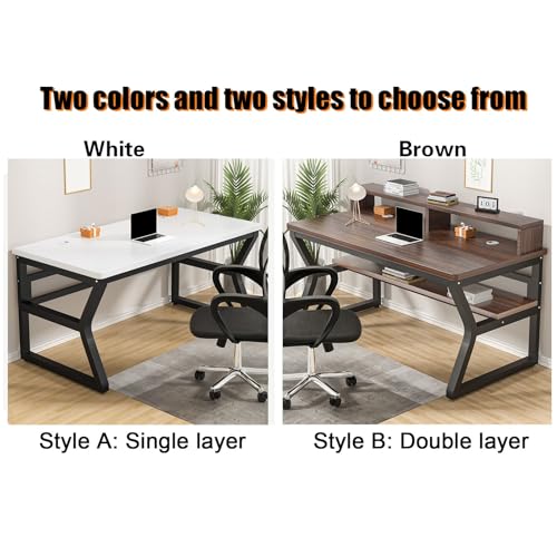 Bureau d'écriture marron compact pour ranger et travailler sans encombre - 4